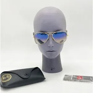 ? ?️ RAY-BAN AVIATOR GRADIENT ? Model# RB3025 Lens Color: Blue/Grey Gradient Ray-Ban Aviator 3025 004/78 Polarised Grey/Blue Gradient  main image 4